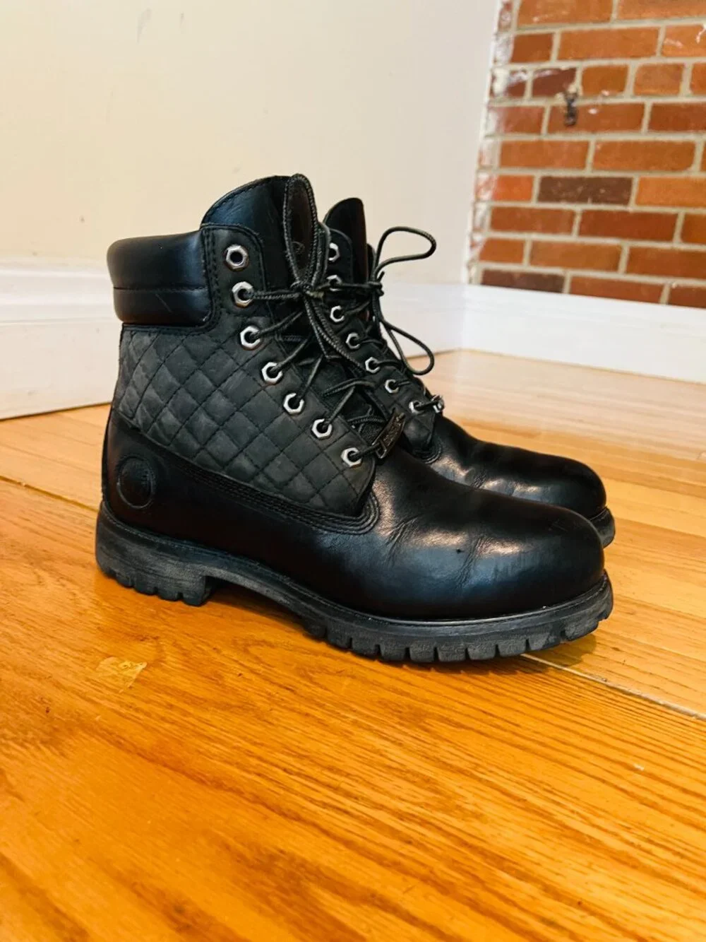 Vintage 90s Timberland x Goretex Mens Boots Sz 9.5 Leather Black